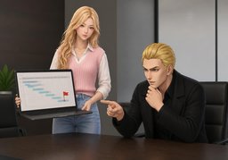 How did ~ react?のイラスト