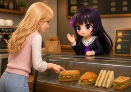 I'd like to order ~.のイラスト