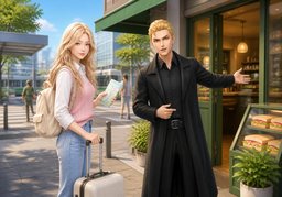 in townのイラスト