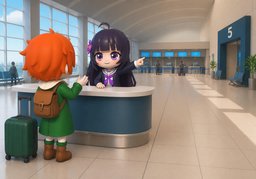 check-in counterのイラスト