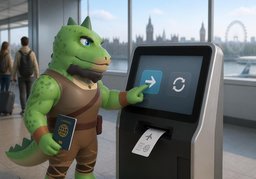 one-way ticketのイラスト