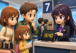 boarding timeのイラスト