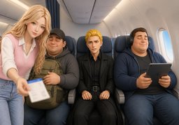 middle seatのイラスト