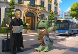 bus routeのイラスト