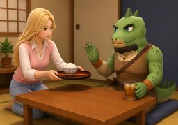 I don't have much of an appetite.のイラスト