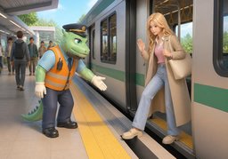 Mind the gap.のイラスト