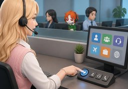 Could I speak with ~?のイラスト