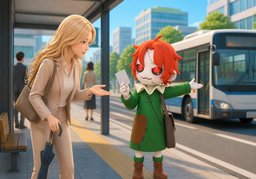 I commute by ~.のイラスト