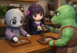 Can we pay separately?のイラスト
