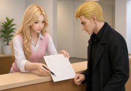 Please sign here.のイラスト