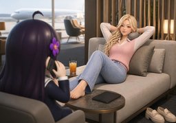 chilling at ~のイラスト