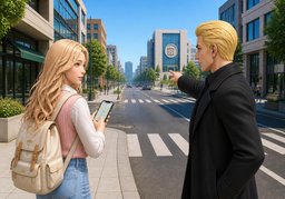 Is ~ in this area?のイラスト