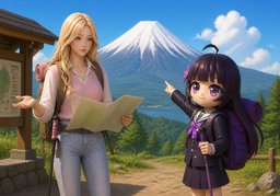 ~ is the highest mountain in ~.のイラスト