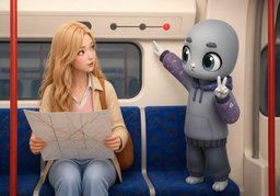 ~ is the station after next.のイラスト