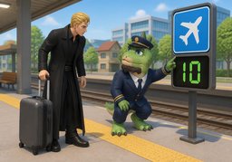 Is this the platform towards ~?のイラスト