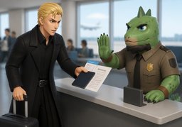 You're not allowed in ~.のイラスト