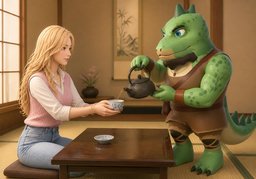 May I have a refill of ~, please?のイラスト