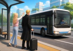 ~ refuse to stop for ~.のイラスト