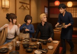 Shall I bring the check?のイラスト