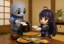 May I have another helping?のイラスト