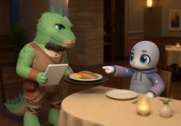 I'll have ~ for dinner.のイラスト