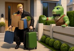 Do you need help with your luggage?のイラスト