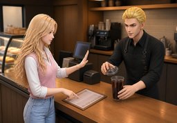 ~ with no ice, please.のイラスト