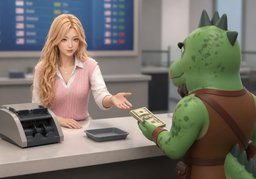 How much are you exchanging?のイラスト