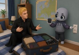 ~ are convenient when traveling in ~.のイラスト