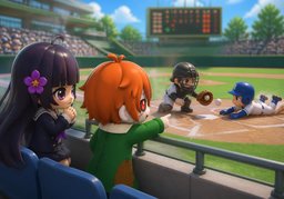 ~ score the winning run.のイラスト