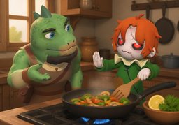 It's cooking without ~.のイラスト