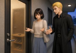 I've locked myself out.のイラスト