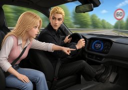 ~ drive too fast.のイラスト