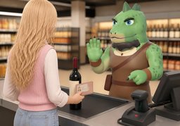 ~ get carded.のイラスト