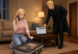 Please reconfirm ~ before ~.のイラスト