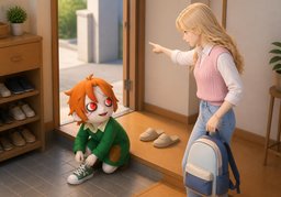 put on ~のイラスト