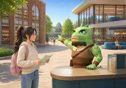 Excuse me, where's the ~?のイラスト