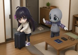 Wait a second.のイラスト