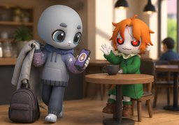 Say hi to ~.のイラスト