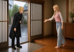 Come in.のイラスト