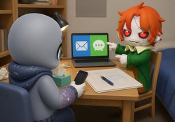 Could you send the notes?のイラスト