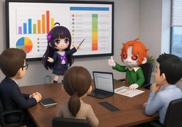 Let's review the data.のイラスト