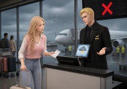 Has the flight been canceled?のイラスト