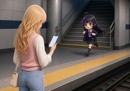 I'm running late.のイラスト