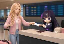 one-way ticketのイラスト