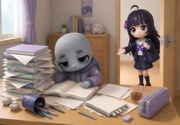~ is piling up.のイラスト