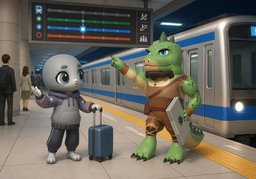 train lineのイラスト
