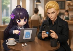 One second.のイラスト