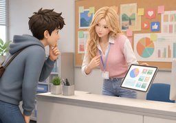 an office workerのイラスト