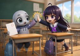 High five!のイラスト